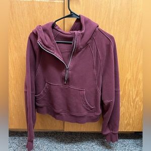 mulled wine lululemon half zip scuba
